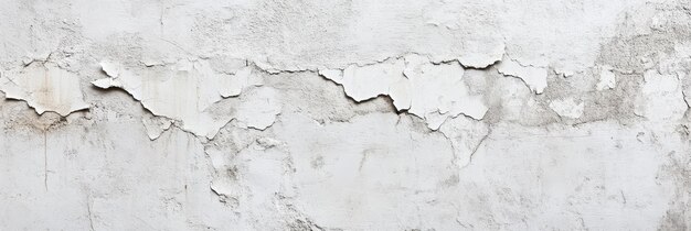 Photo a closeup of a white cement wall with cracks and peeling paint the texture is rough and uneve