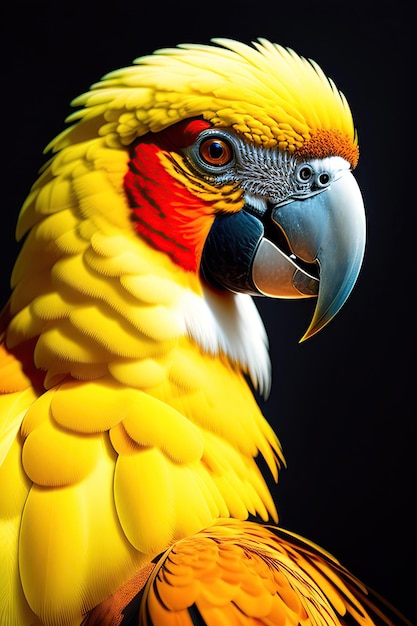 Closeup of a white Cockatoo isolated on transparent background PNG