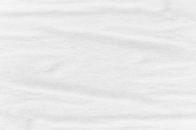 Closeup of white fabric texture background Abstract crumpled cloth