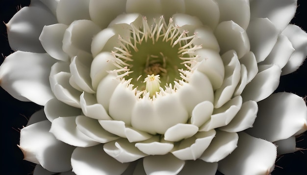 Closeup white flower bloom isolated on black background