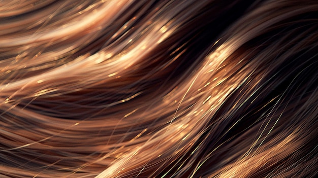 Photo closeup of womans long hair