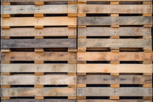 Photo closeup of a wooden pallet texture