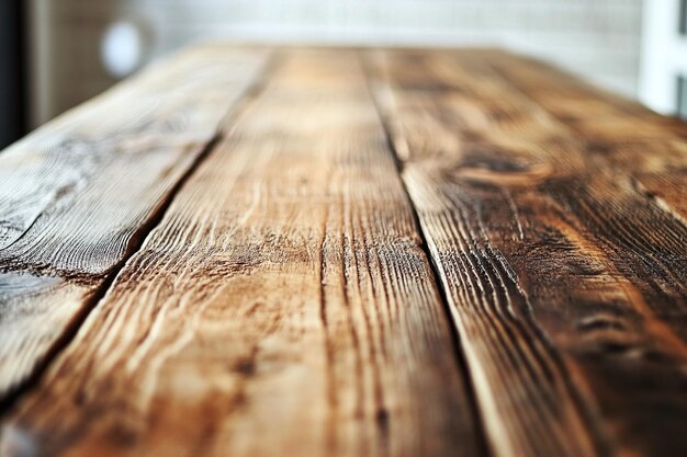 CloseUp of Wooden Table Surface