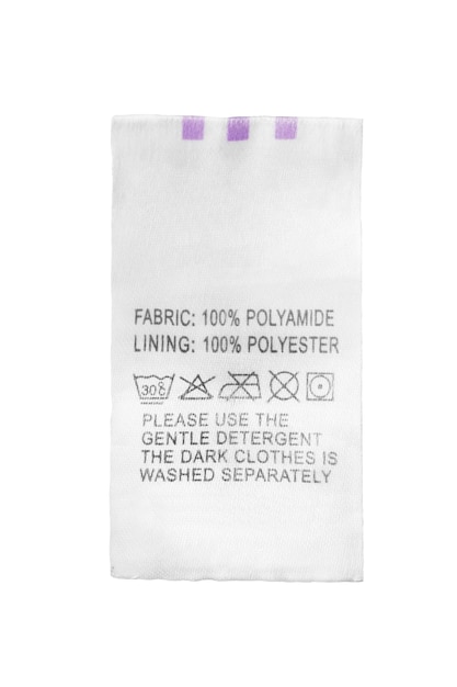 Clothes label isolated