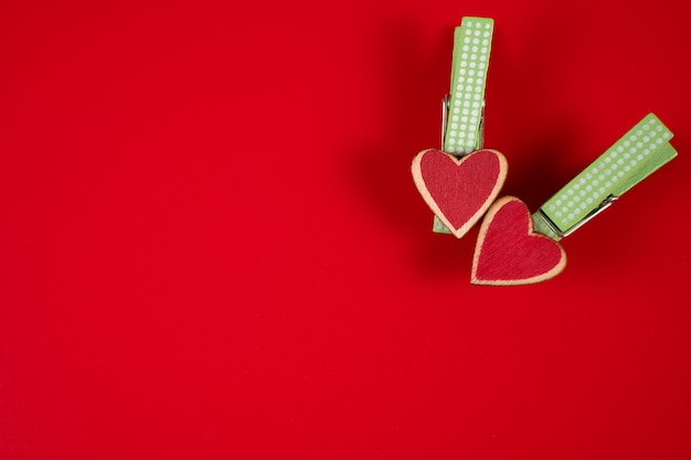 Clothespins with hearts