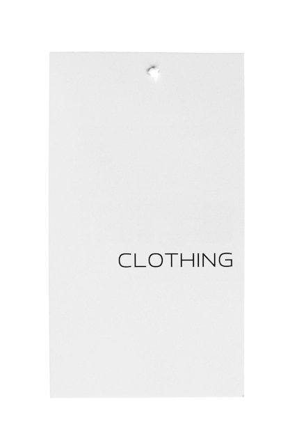 Clothing label isolated