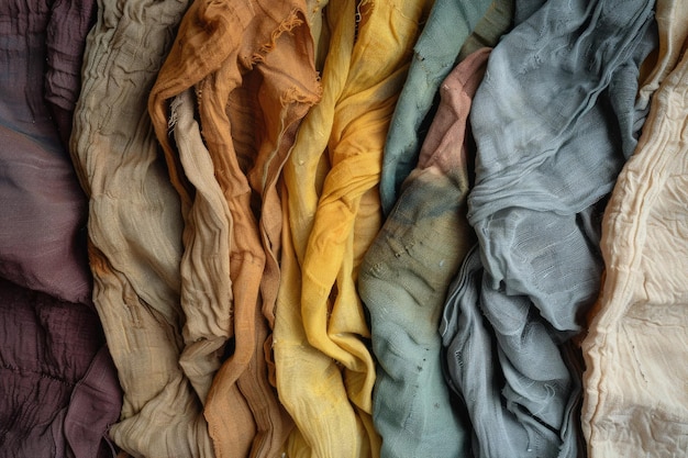 Photo cloths colored with natural pigments