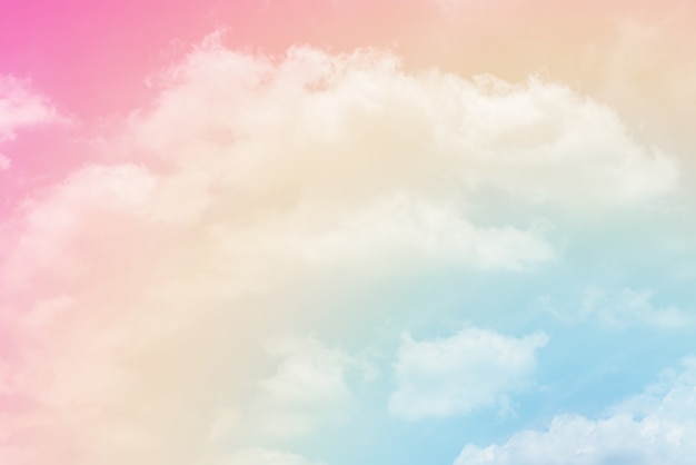 Cloud background with a pastel colour