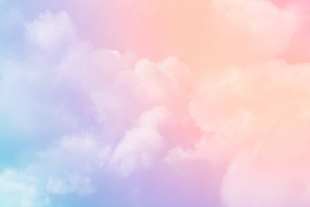 Cloud background with a pastel colour