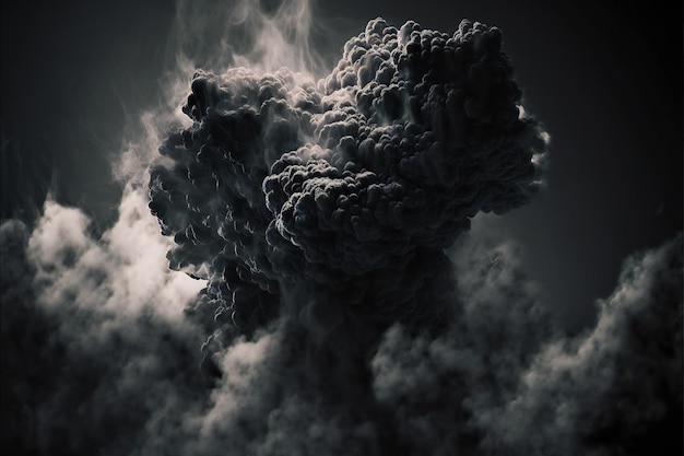 Cloud of black smoke background abstract background