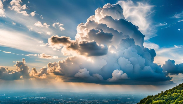 Cloud on blue sky background