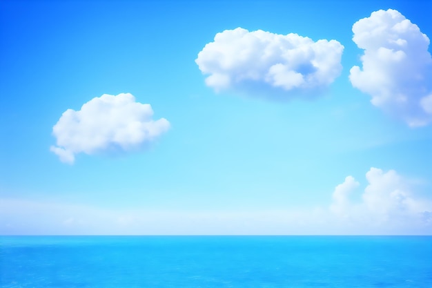 cloud on blue sky and sea