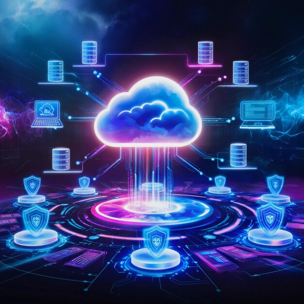 Photo cloud computing boost your business efficiency with scalable secure solutions