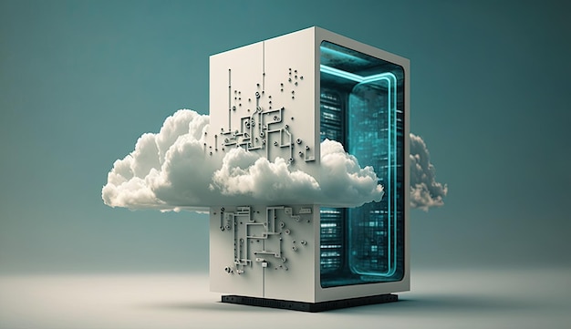 Cloud computing technology concept