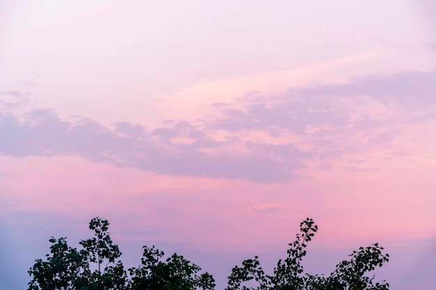 Cloud formation in the sky after rain colorful twilight