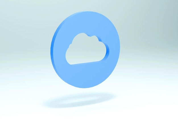 Cloud icon  3d render illustration