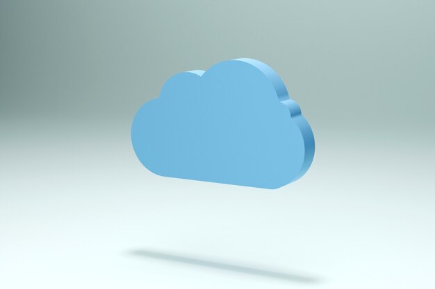 cloud icon 3d render Weather concept