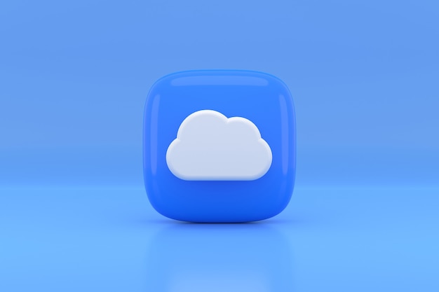 Cloud icon design. 3D rendering.