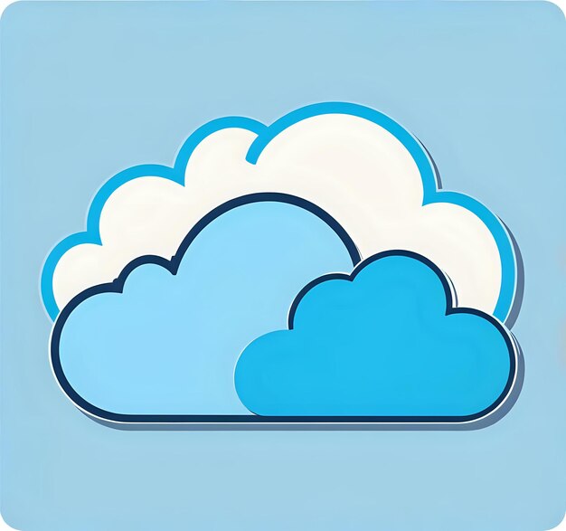 Photo cloud icon for digital data storage