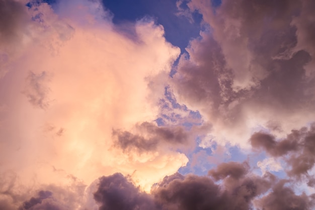 Cloud majestic colorful on sky