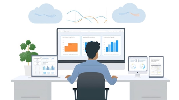 Cloud Monitoring Dashboard Tracking Cloud Performance Metrics and Analytics