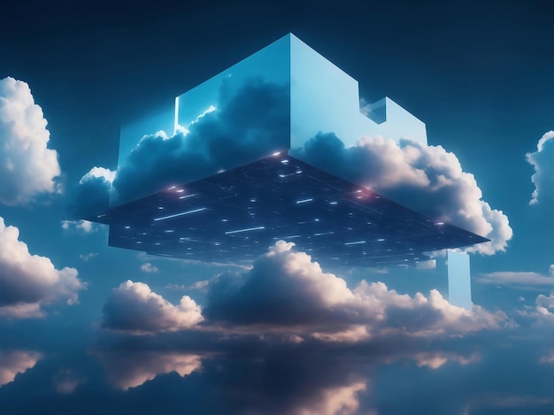 Cloud Networking technology Generative AI Illustration