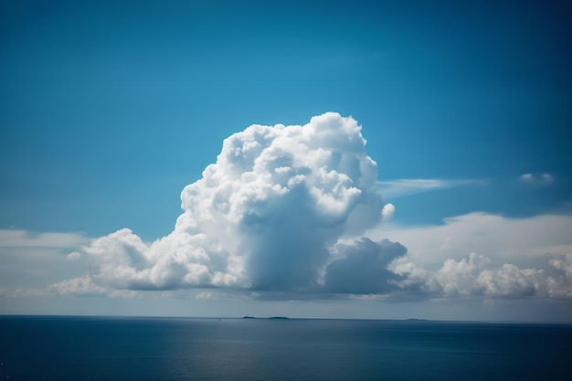 A cloud over the ocean