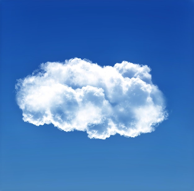 Cloud shape 3D cloud illustration realistic white fluffy cloud isolated