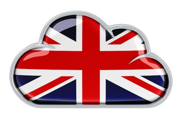 Cloud storage service in the Great Britain 3D rendering