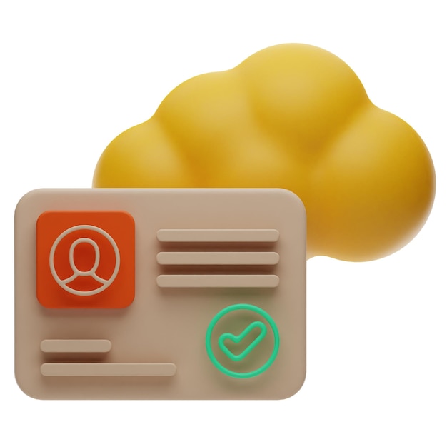 Cloud Technology icon 3d rendering on isolated background