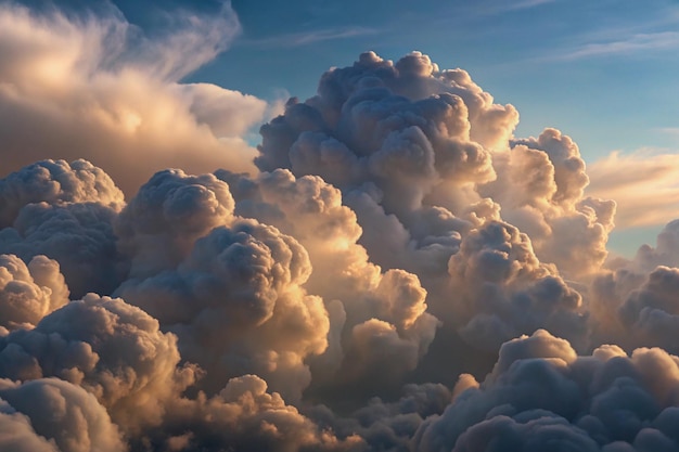 a cloud that has a blue sky and the top of it