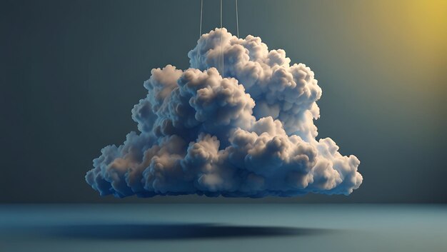 Photo a cloud that has a fishing pole on it