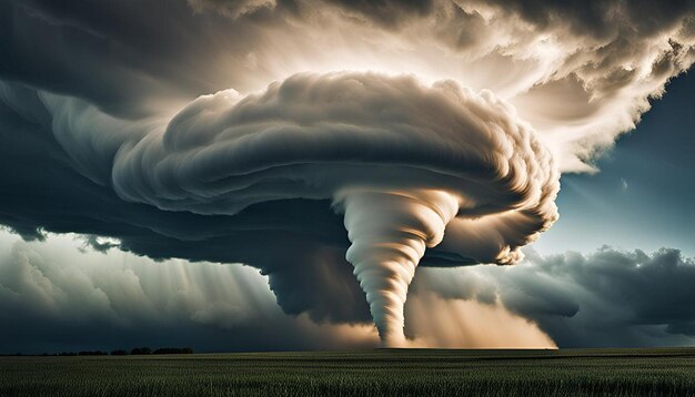 Cloud in tornado shape