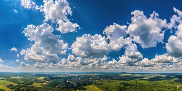 Photo cloud view blue sky on a sunny day