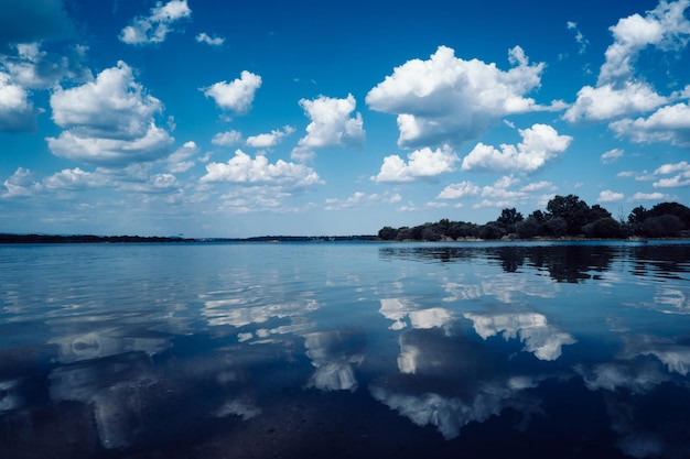 cloud and water reflection