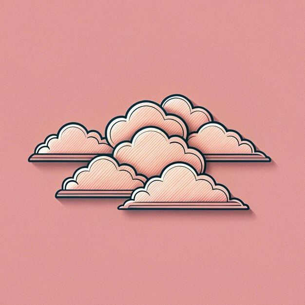 Photo a cloud with a pink background and a pink background with a pink background