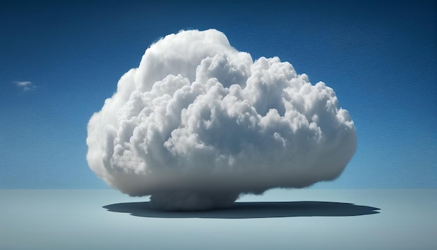 A cloud with a speech bubble on the blue sky