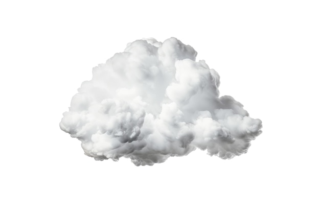 A cloud with a white background