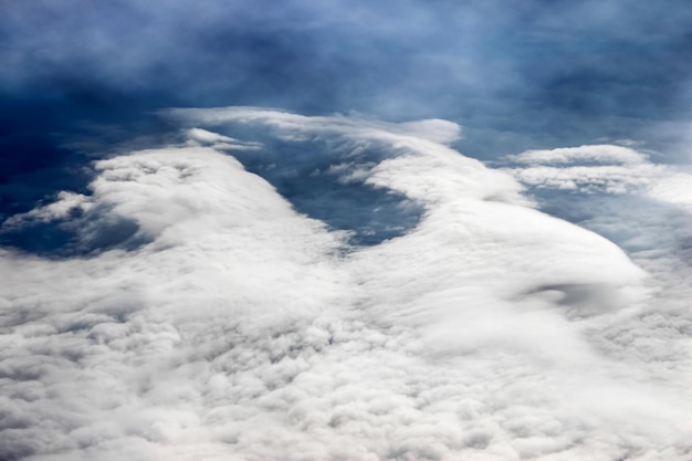 Clouds background View from above