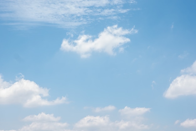 Clouds on blue sky, nature cloudy background with copyspace