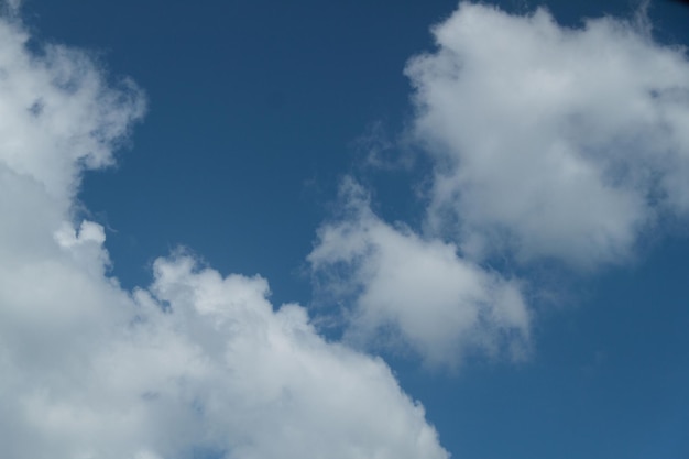 Clouds in the blue sky on a sunny day Sunny sky background