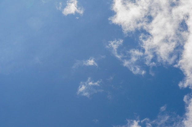 Clouds in the blue sky on a sunny day