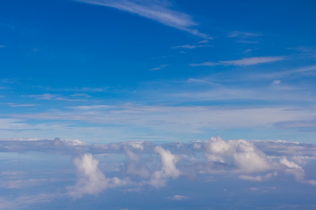 clouds in the blue sky