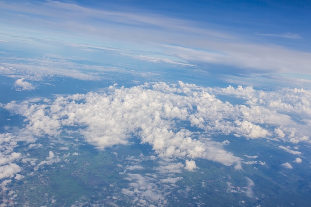 clouds in the blue sky