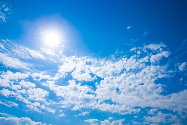 Clouds in the blue sky