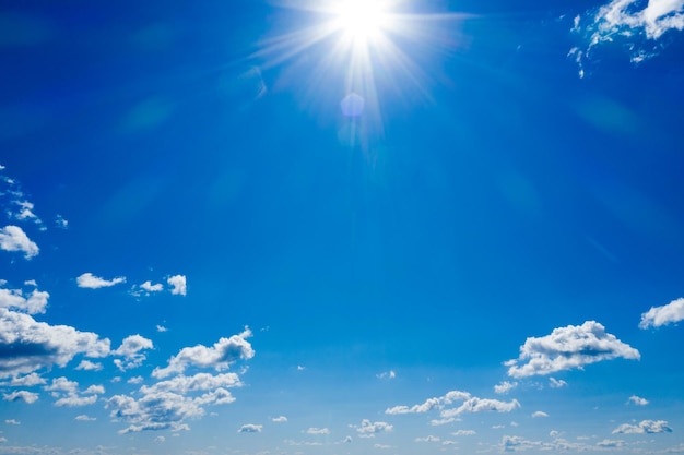 Photo clouds in the blue sky