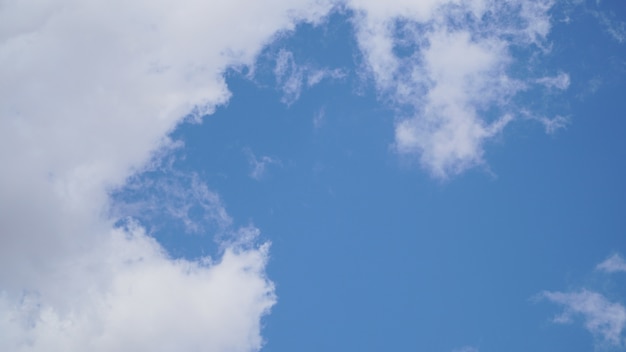 Clouds and clear blue sky