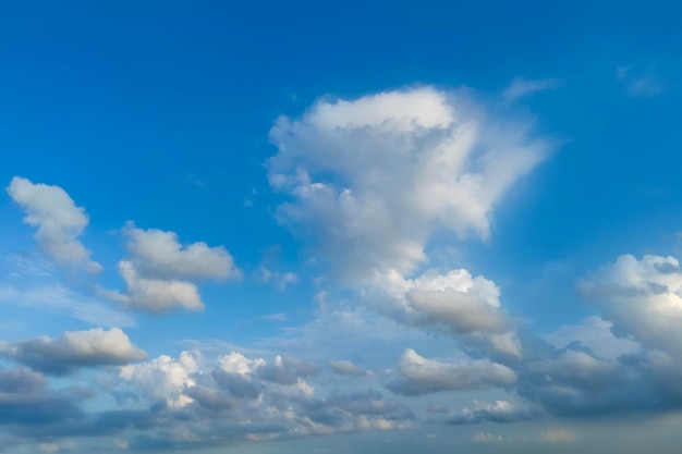 Clouds floating in blue sky