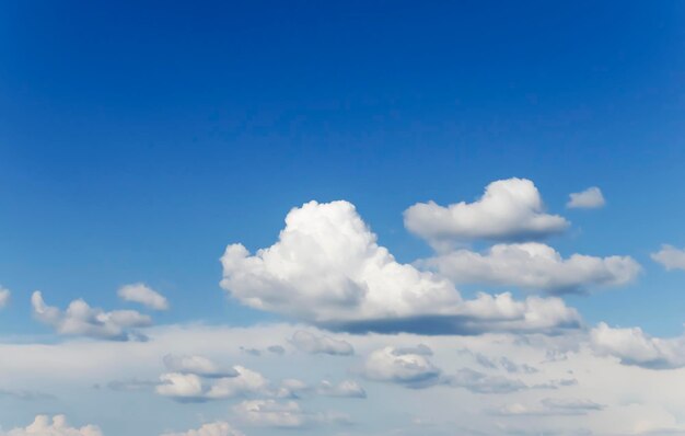 Clouds flying in the blue sky