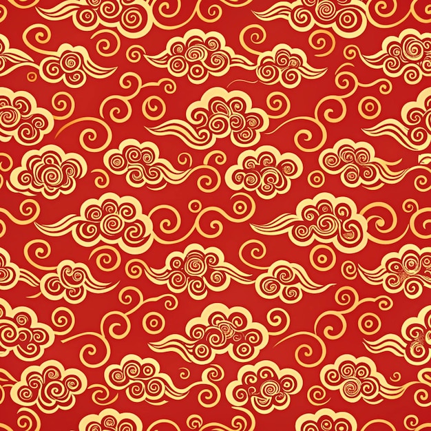 Photo clouds on a red background